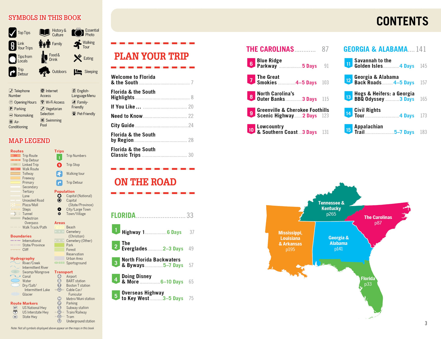Florida & the South's Best Trips - Book