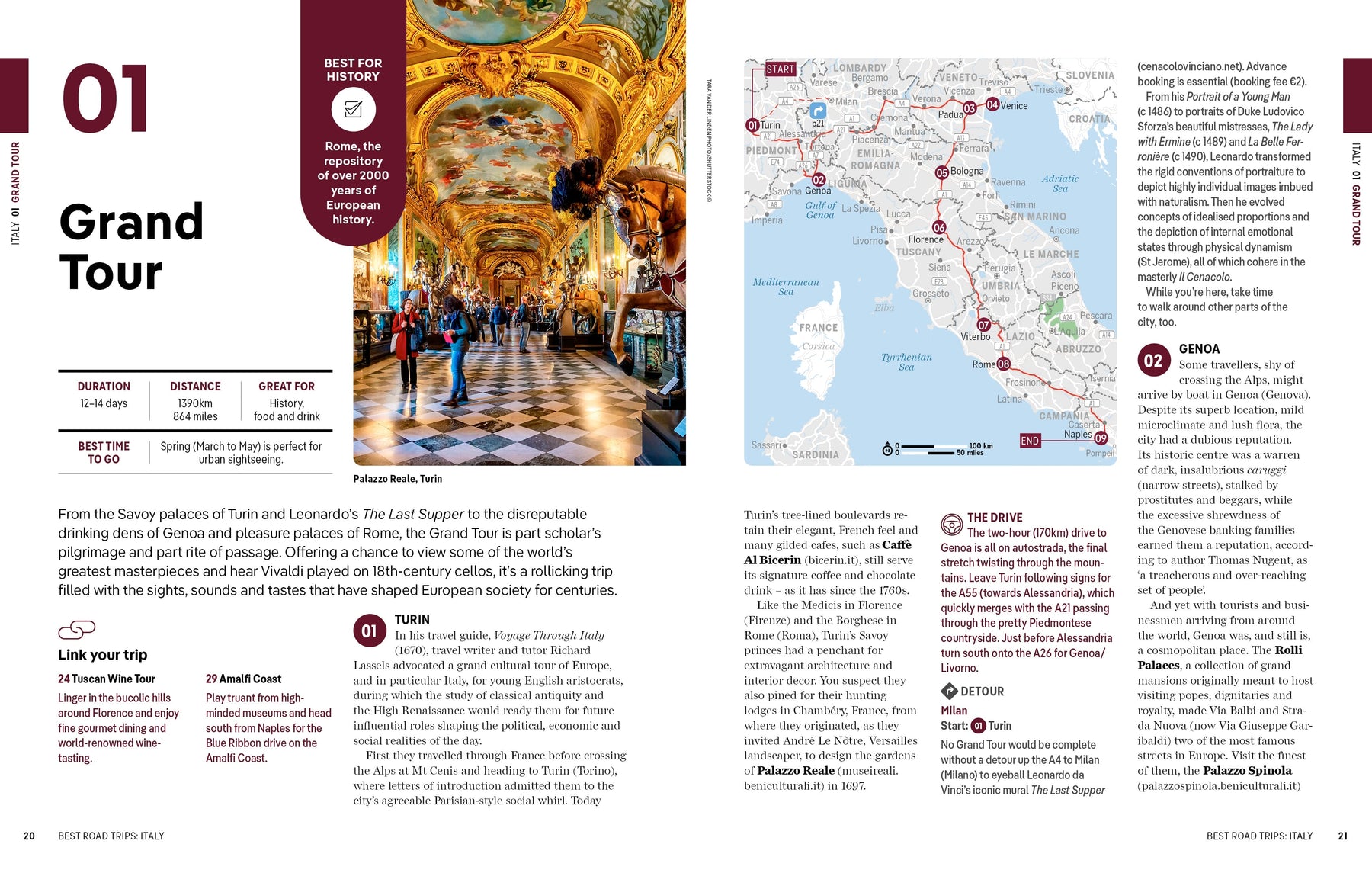 Road Trip in Italy along the historic Grand Tour itinerary