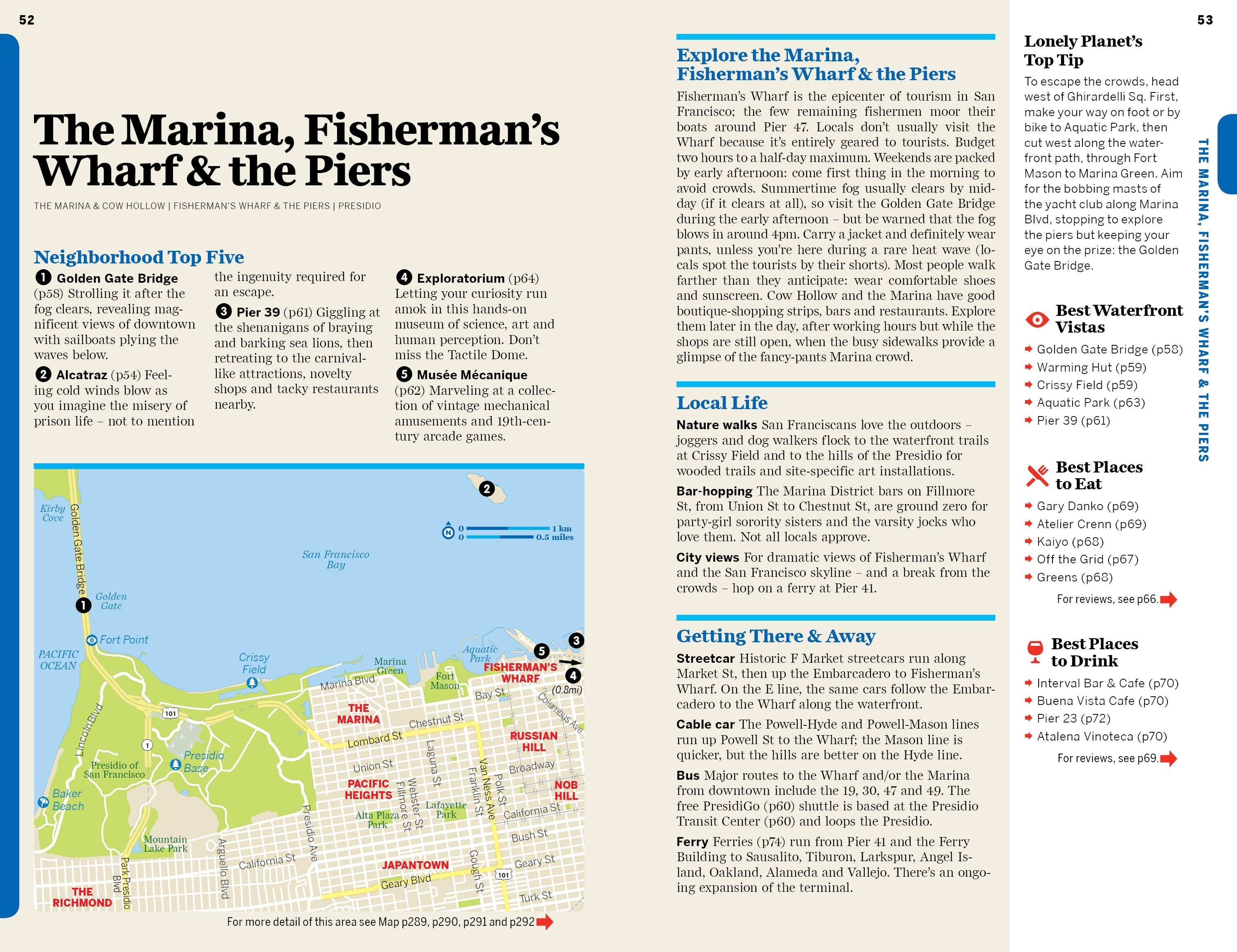 Mappa Città Di San Francisco Lonely Planet - Cartina Dettagliata Per Turisti E Viaggiatori - Foto 12