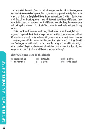 Brazilian Portuguese Phrasebook & Dictionary - Book
