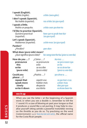 Costa Rican Spanish Phrasebook & Dictionary - Book + eBook