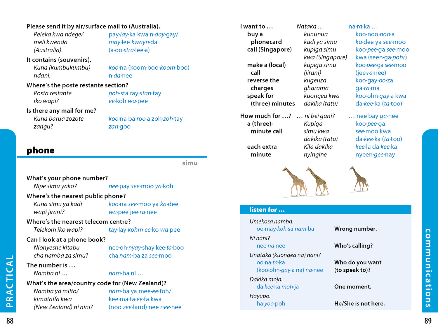 Swahili Phrasebook & Dictionary - Book