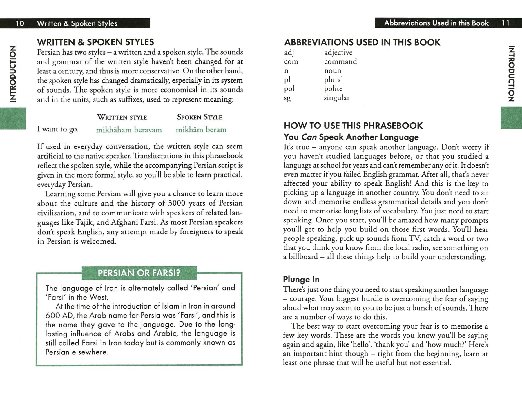 Farsi (Persian) Phrasebook & Dictionary