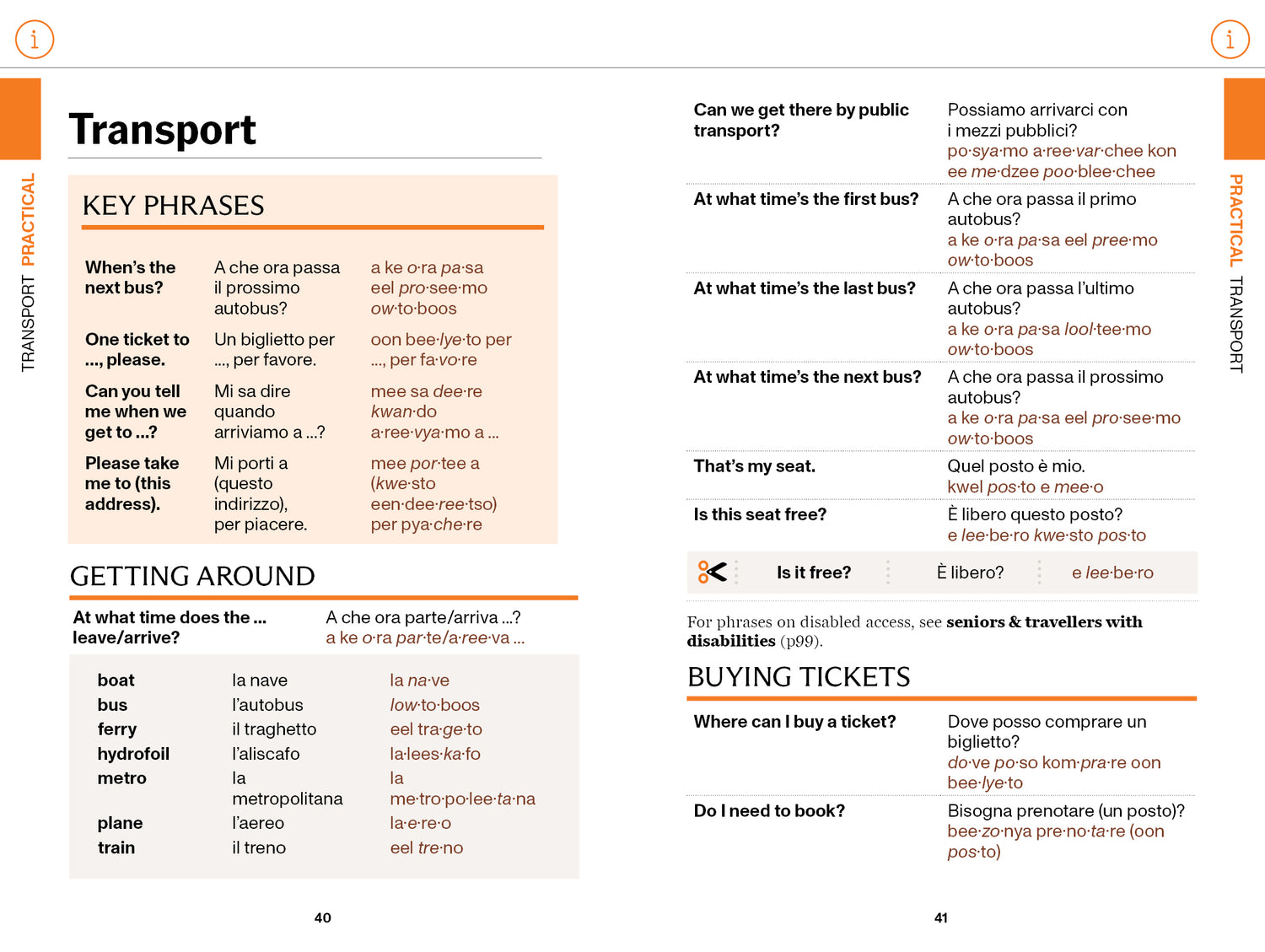 Italian Travel Phrasebook & Dictionary - Book