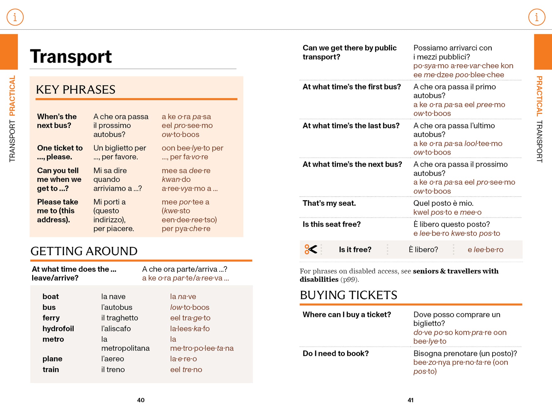 Italian Travel Phrasebook & Dictionary - Book