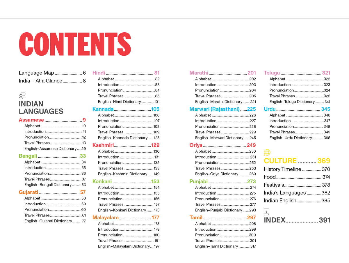 India Travel Phrasebook & Dictionary - Book