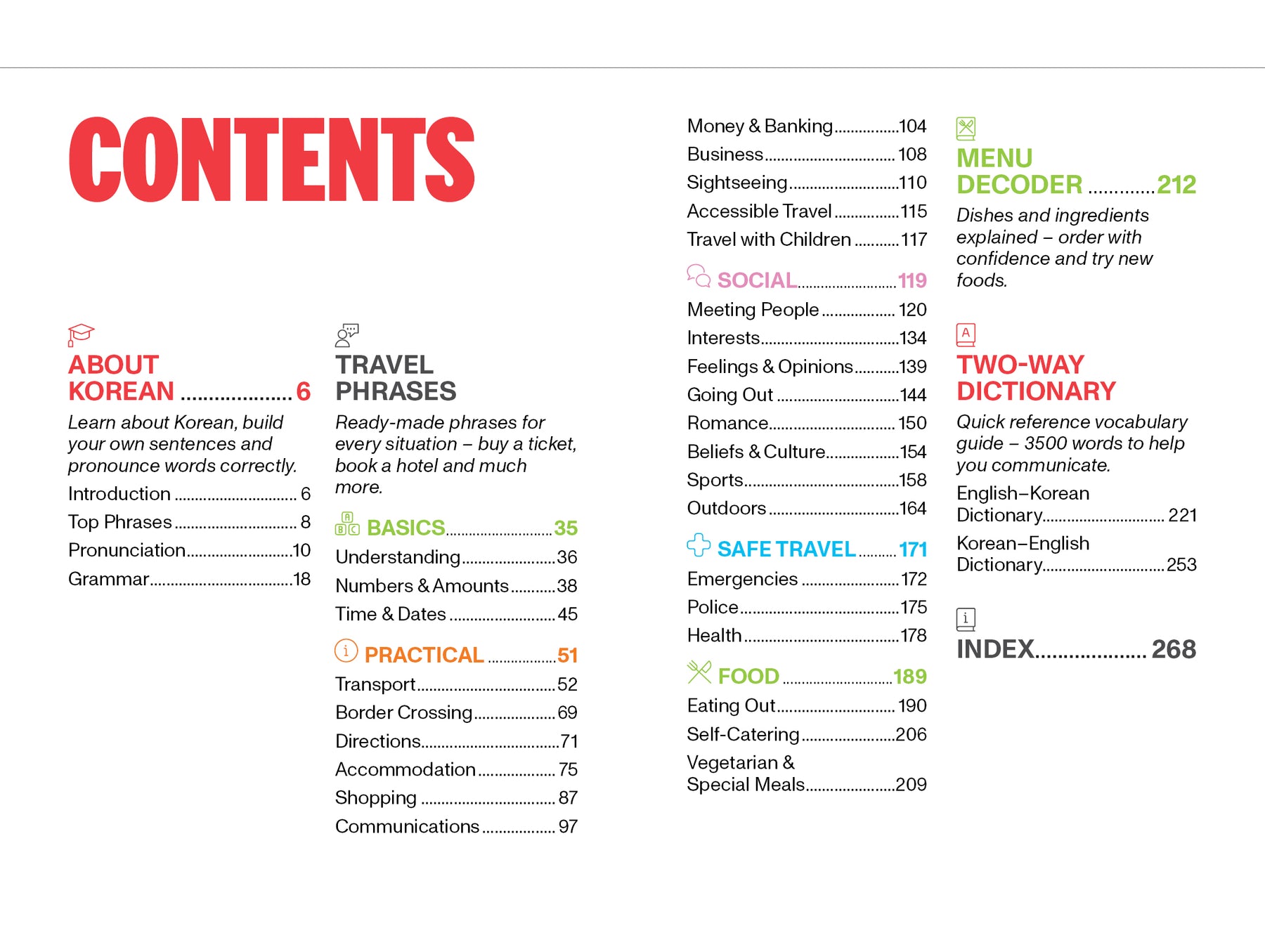 Korean Travel Phrasebook & Dictionary - Book