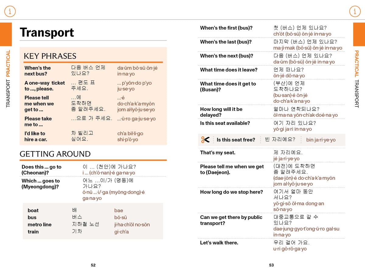 Korean Travel Phrasebook & Dictionary - Book