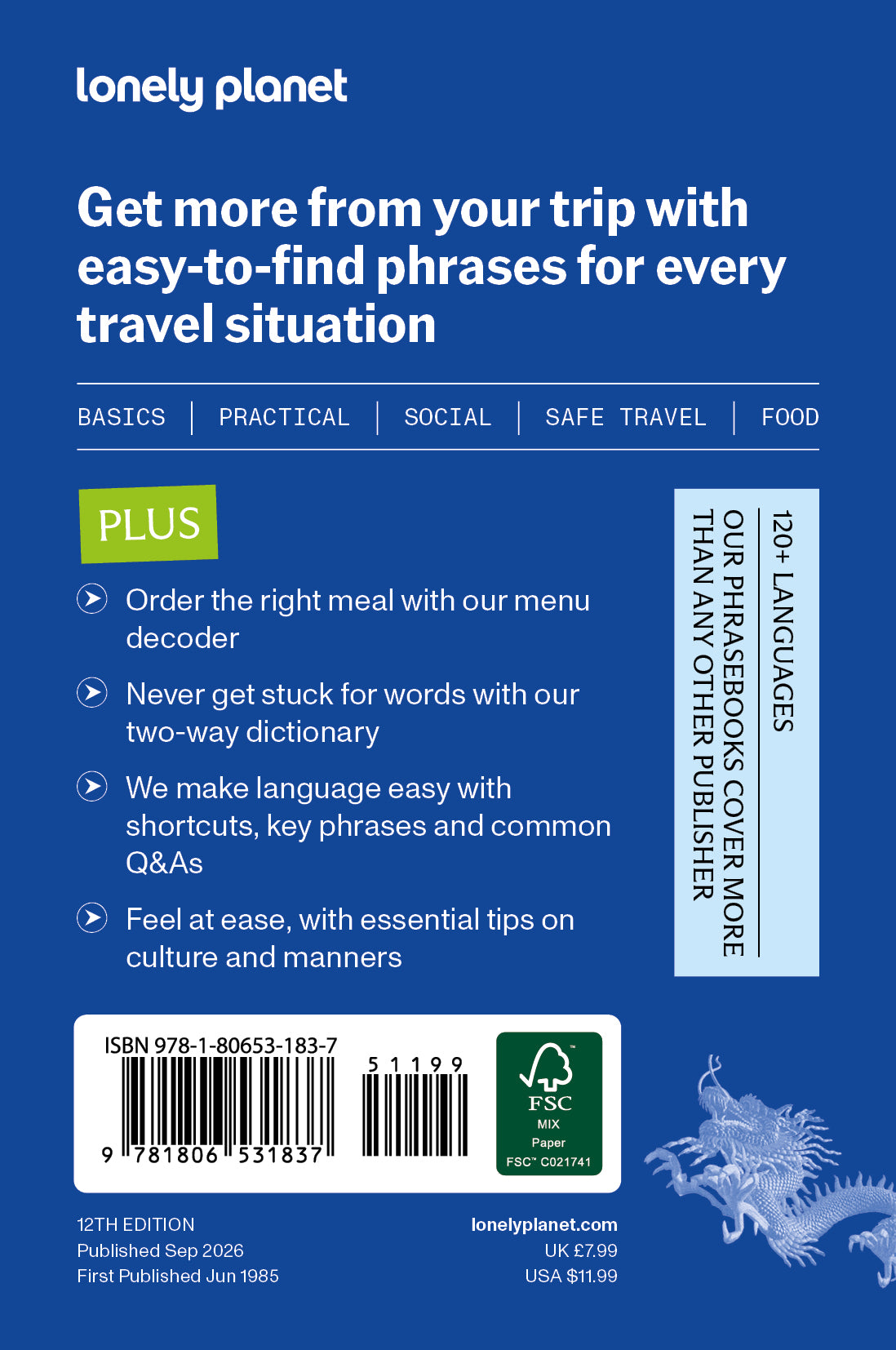 Mandarin Travel Phrasebook & Dictionary - Book