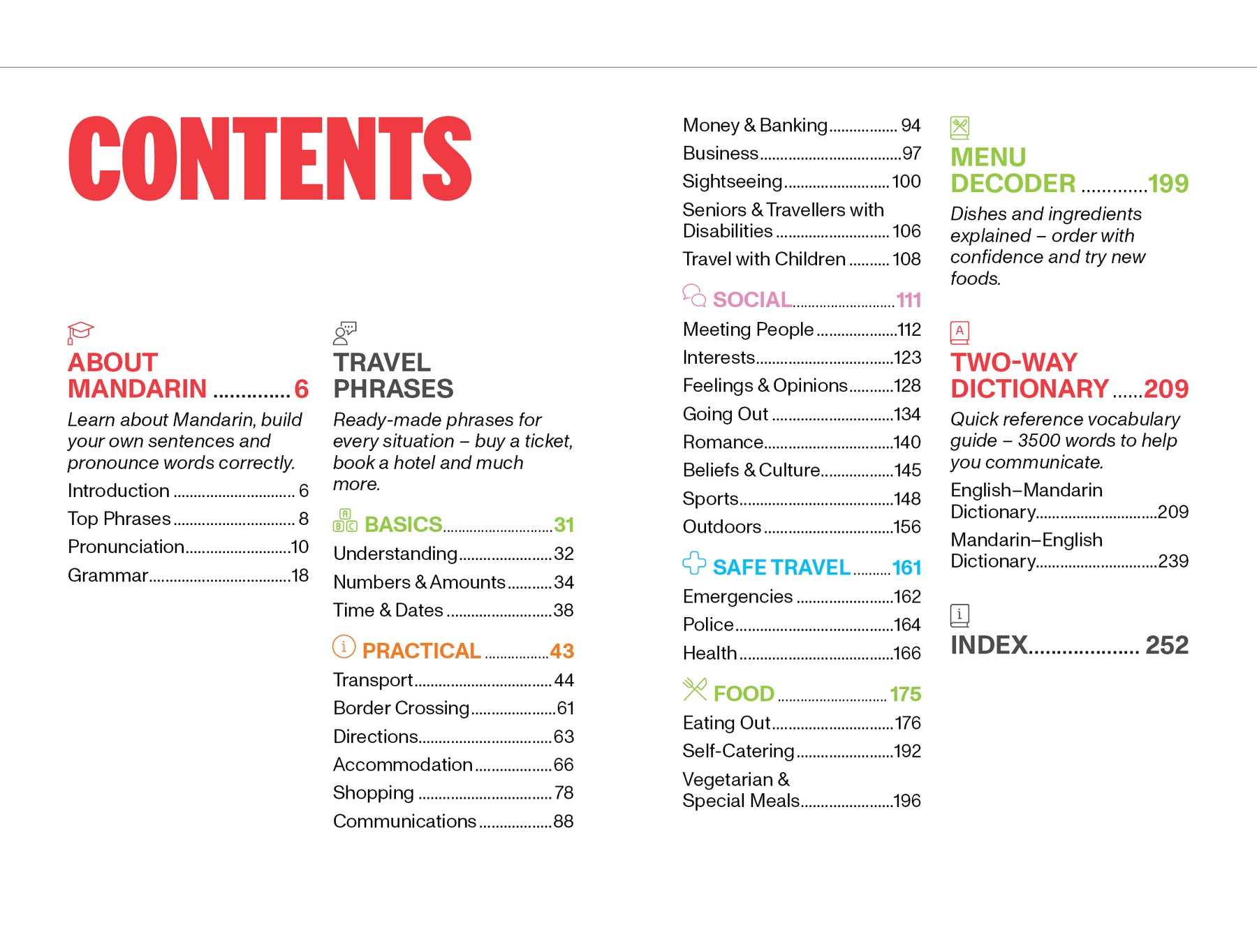 Mandarin Travel Phrasebook & Dictionary - Book