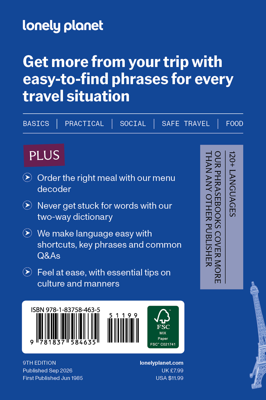 French Travel  Phrasebook & Dictionary - Book