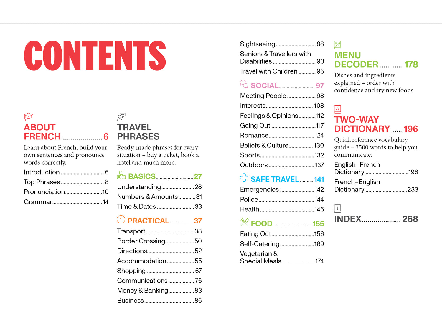 French Travel  Phrasebook & Dictionary - Book