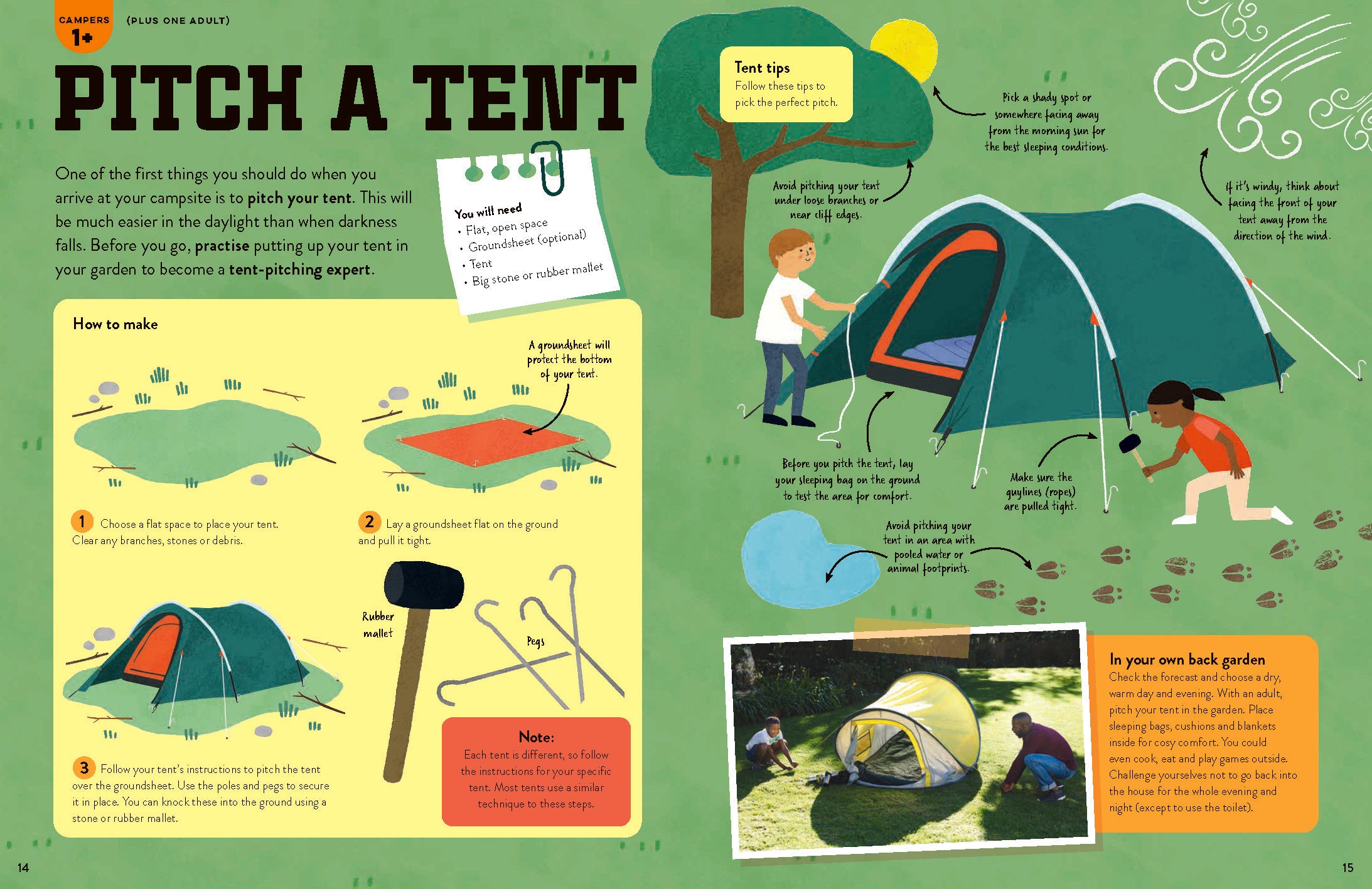 create your own tent Create Your Own Camping Activities (North and South America edition)