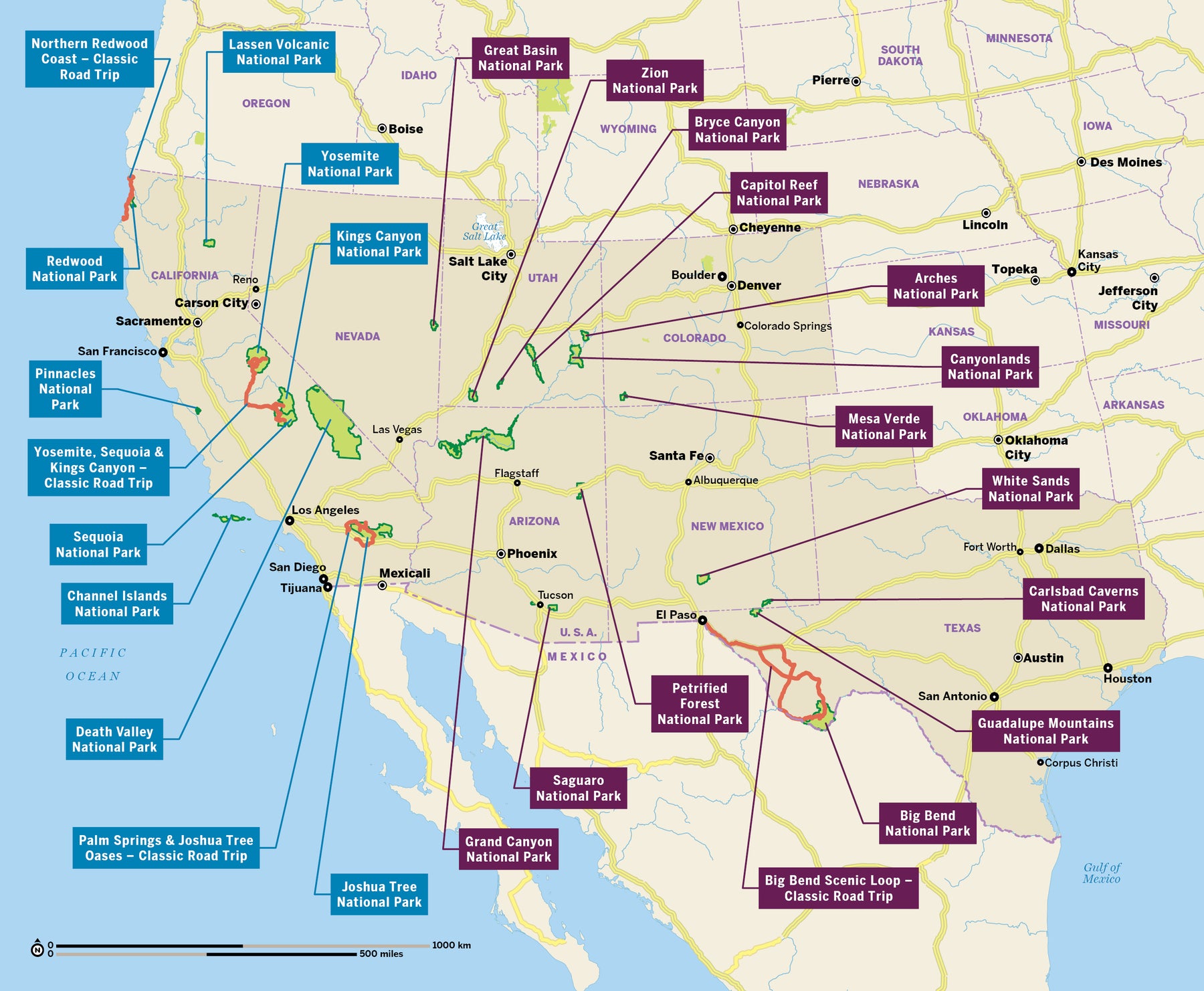 California & Southwest USA's National Parks