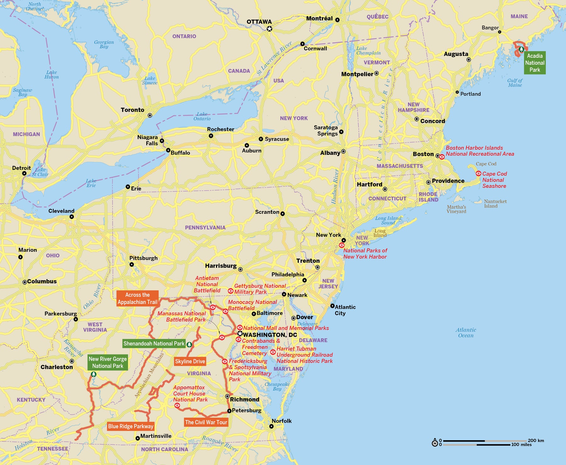 New England & the Mid-Atlantic's National Parks