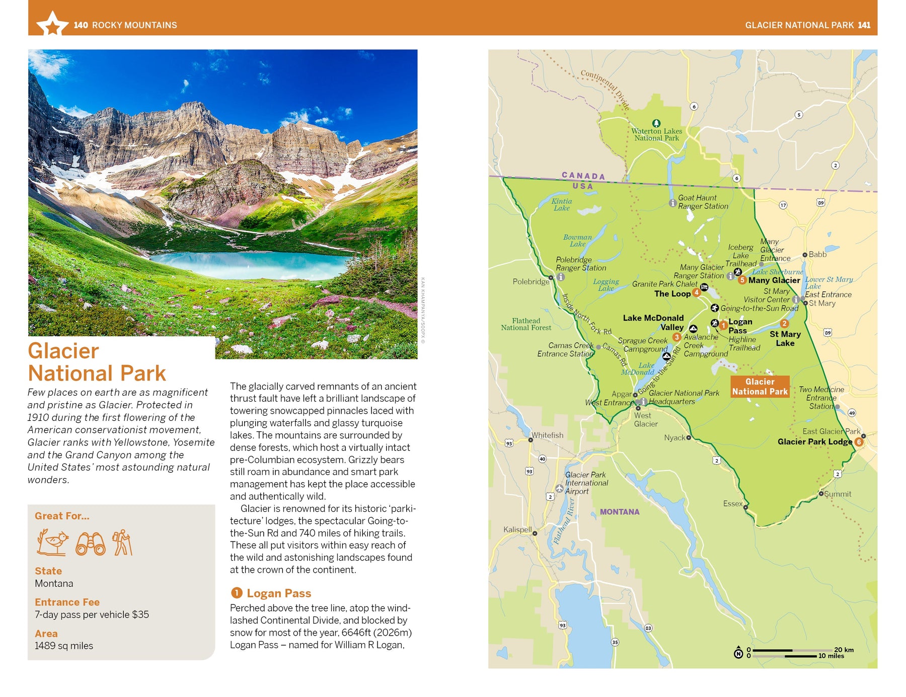 Rocky Mountains & Pacific Northwest's National Parks - Book