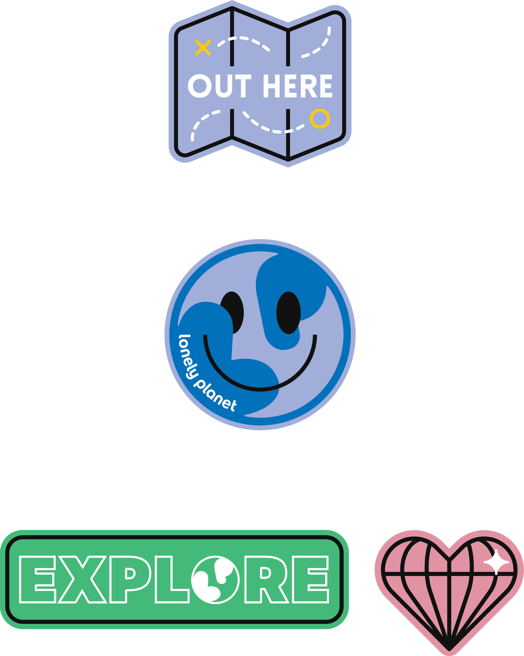 Lonely Planet Sticker Set